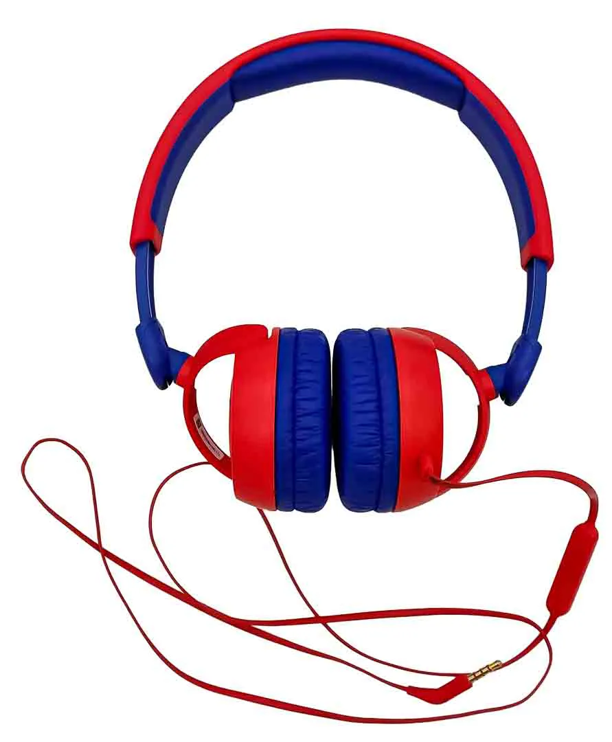 JBL On-Ear Kopfhörer, kabelgebunden, rot-blau, mit Mikrofon für Kinder - Bild 4