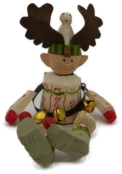 Holz Weihnachtself Dekofigur - Bild 1