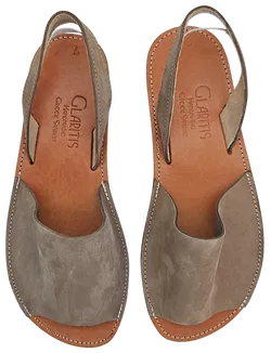 Glaritis Damen Leder Sandalen, grau/braun - Gr. 38,5 - Bild 4