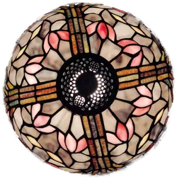 Tiffany Tischlampe mit Glasschirm  - Bild 3