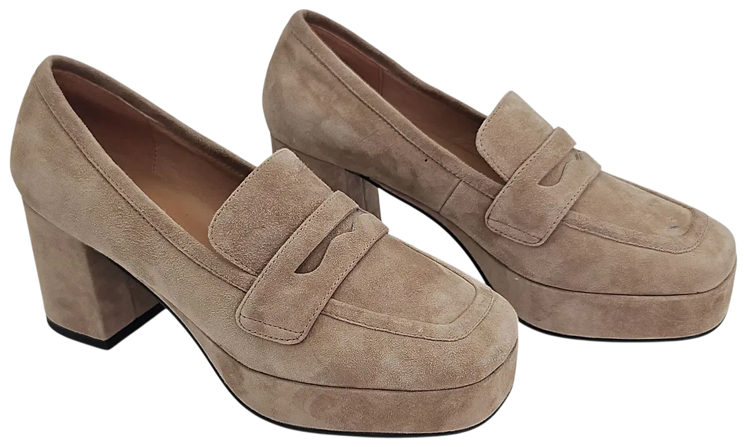BIBI LOU Damen Plateau Schuhe, beige - Gr. 38 - Bild 4