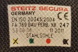 Steitz Secura Damen/Herren Sicherheitshalbstiefel S3 - Größe 39 - Bild 7