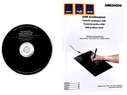 Medion USB Grafiktablett mit Stift – Arbeitsbereich ca. 30,7 cm - Bild 2
