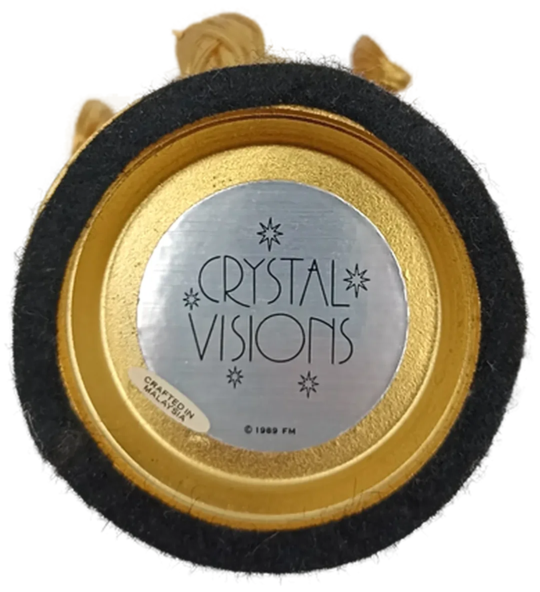 Franklin Mint Crystal Visions Kristallkugel 1989 – 24K Vergoldet mit Original-Bodenlabel – Bild 6