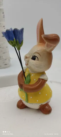Goebel Porzellan-Hase Mit Glockenblume | Ostern-Sammlerstück - Bild 2