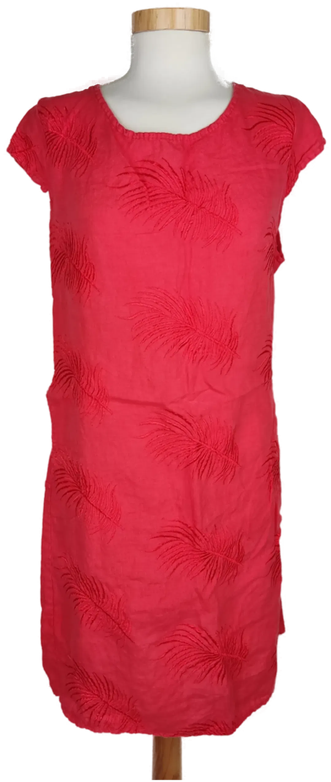 New Collection Damen Kleid mit Blättern bestickt rot - M/38 - Bild 1