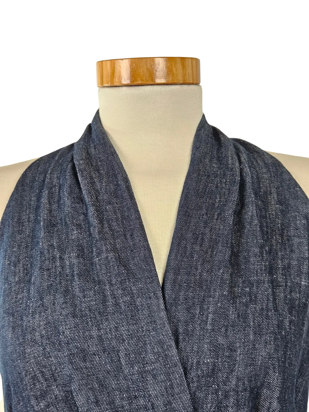 ZARA Damen Maxikleid, jeansblau - Gr. L / 40  – Bild 3