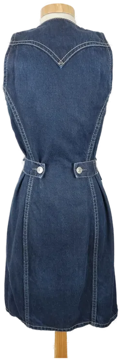 Levi's Type1 Jeanskleid Ärmellos mit passender Denim Truckerjacke dunkelblau - XS/34 - Bild 7