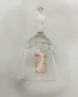 Lepi Kristallglocke mit Schutzengel - Handarbeit - Bild 2