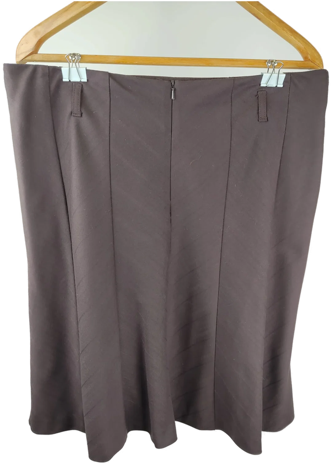 S. Oliver Damen Midi Rock braun- XL/42 – Bild 2