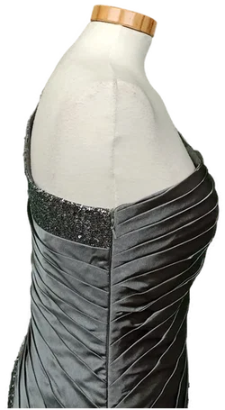 Magic Nights Damen-Midi-Cocktailkleid silber mit Pailletten Gr. S - Bild 3