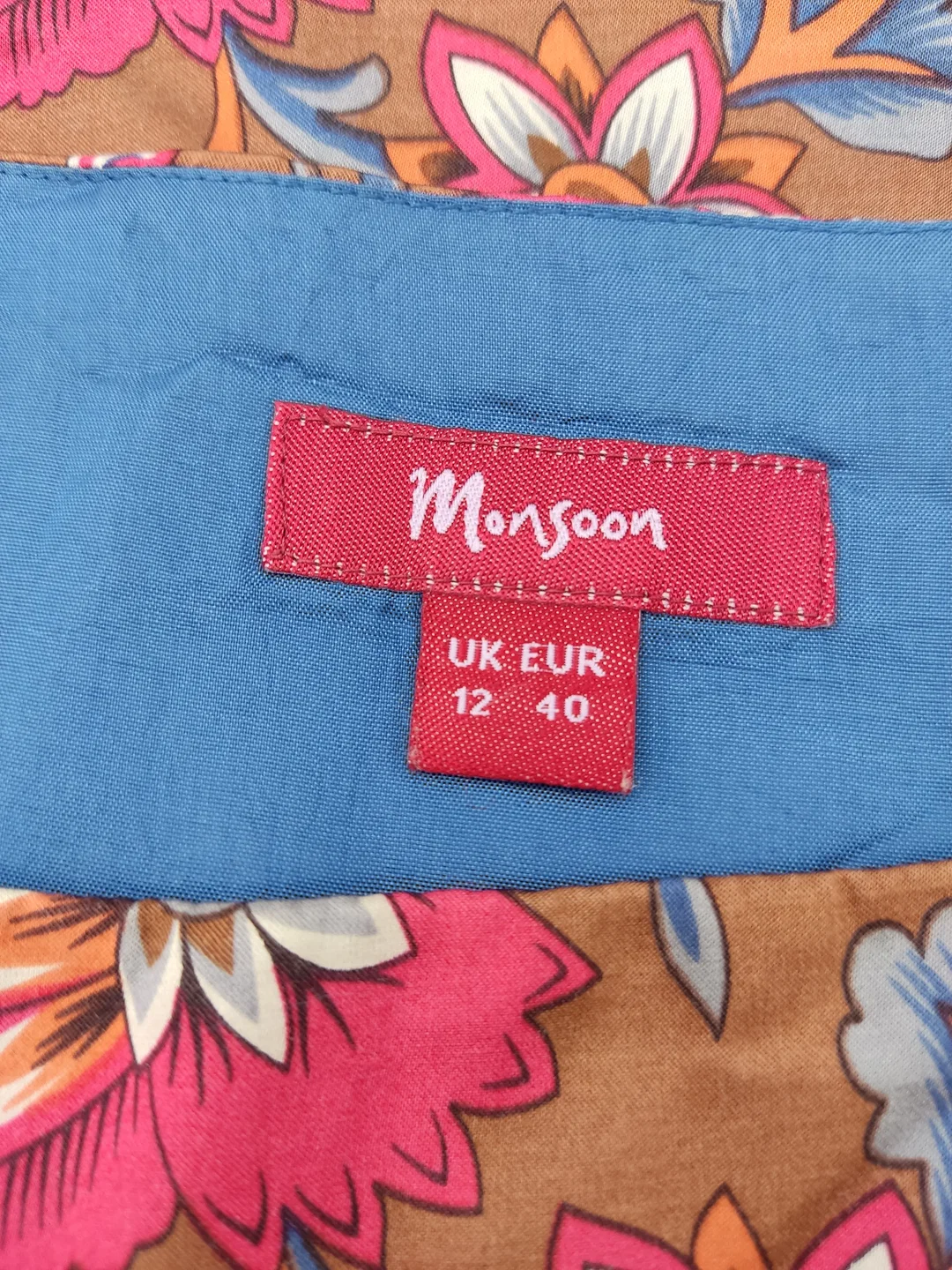 Monsoon Damen Kleid gemustert Gr- 40 – Bild 6