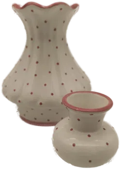 2 Vasen, Gmundner Keramik, rosa Tupfen - Bild 2