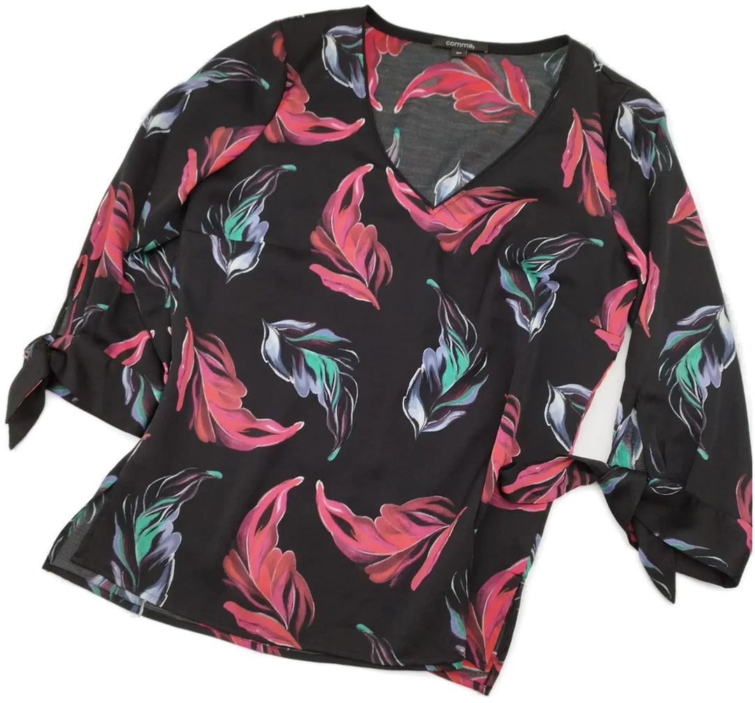 Shirt Comma Polyester Blätterprint | Casual-Eleganz, Gr. 34 - Bild 1