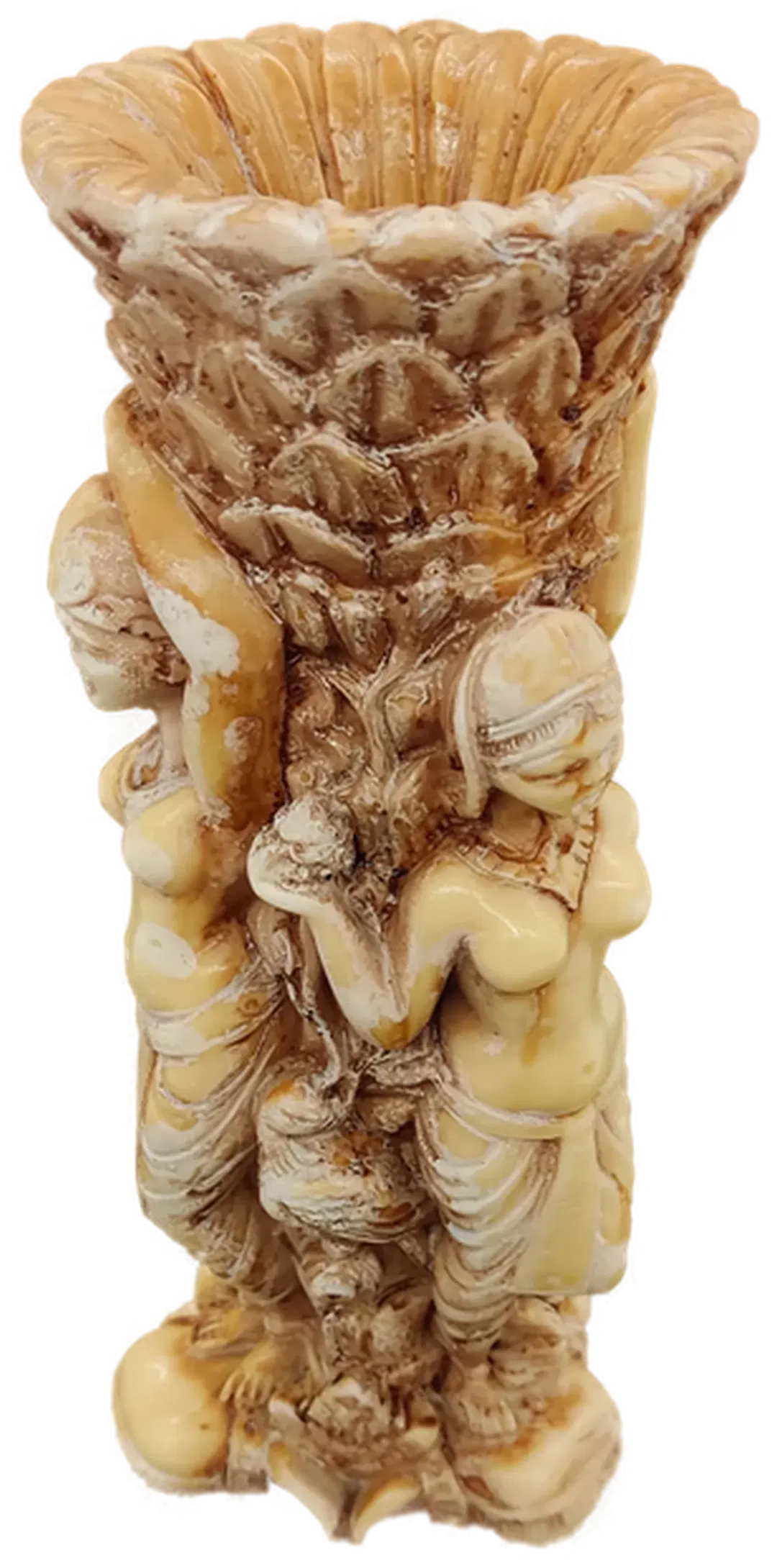 Vase Indische Tempeltänzerinnen Guss auf alt gemacht - Bild 4