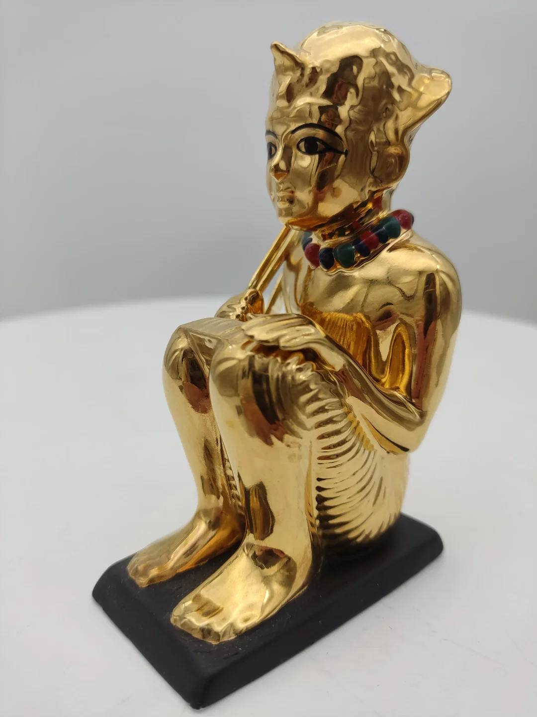 Goldener Hockender König Porzellan & Zertifikat von Franklin Mint | Limitierte Rarität – Bild 4
