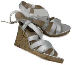 Minozzi  Milano Damenriemensandalen, silber, Größe: 40 - Bild 3