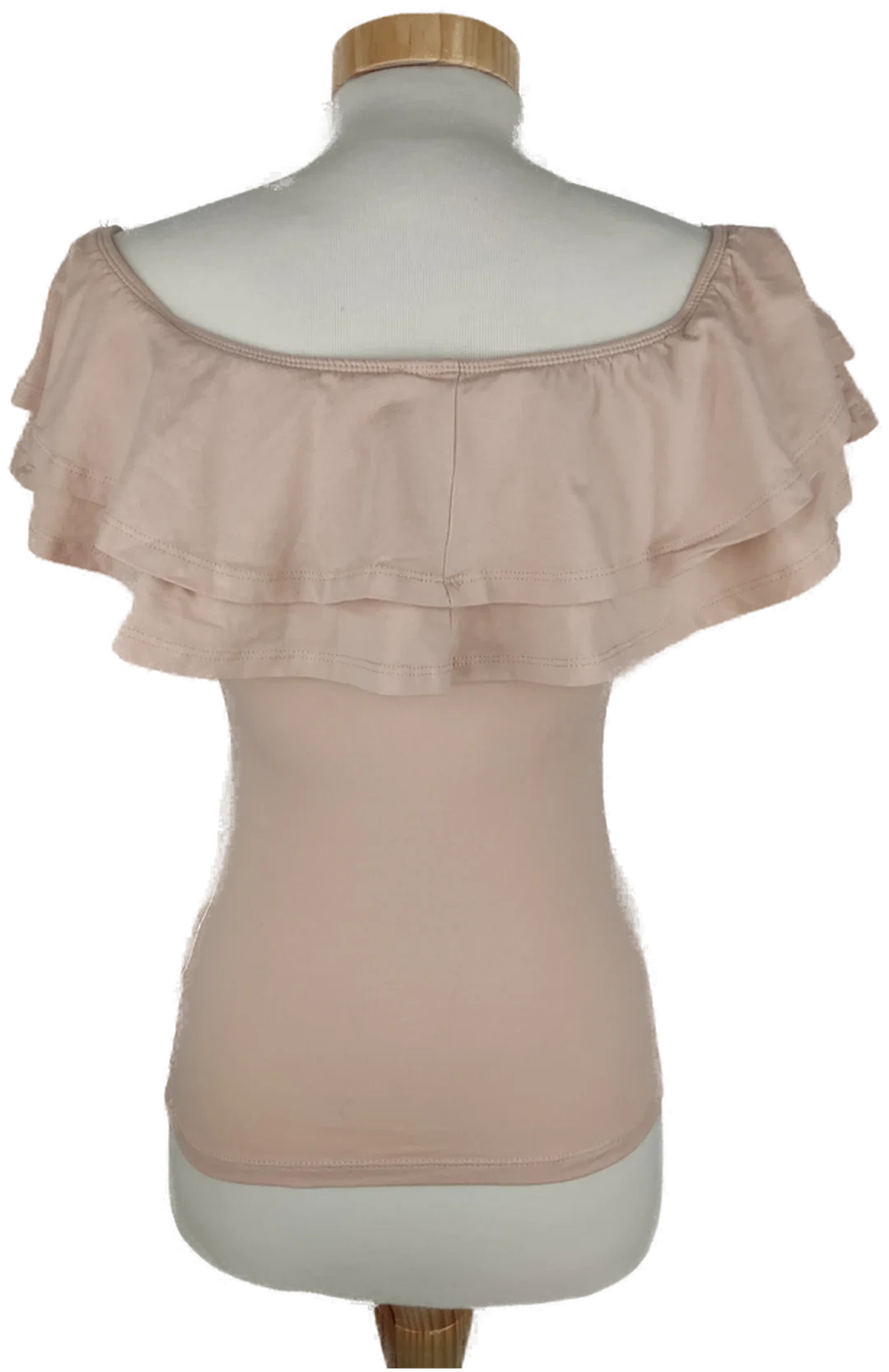 T-Shirt "Tally Weijl", ärmellos mit Rundhalsausschnitt, rosa mit Volant, Größe S – Bild 3