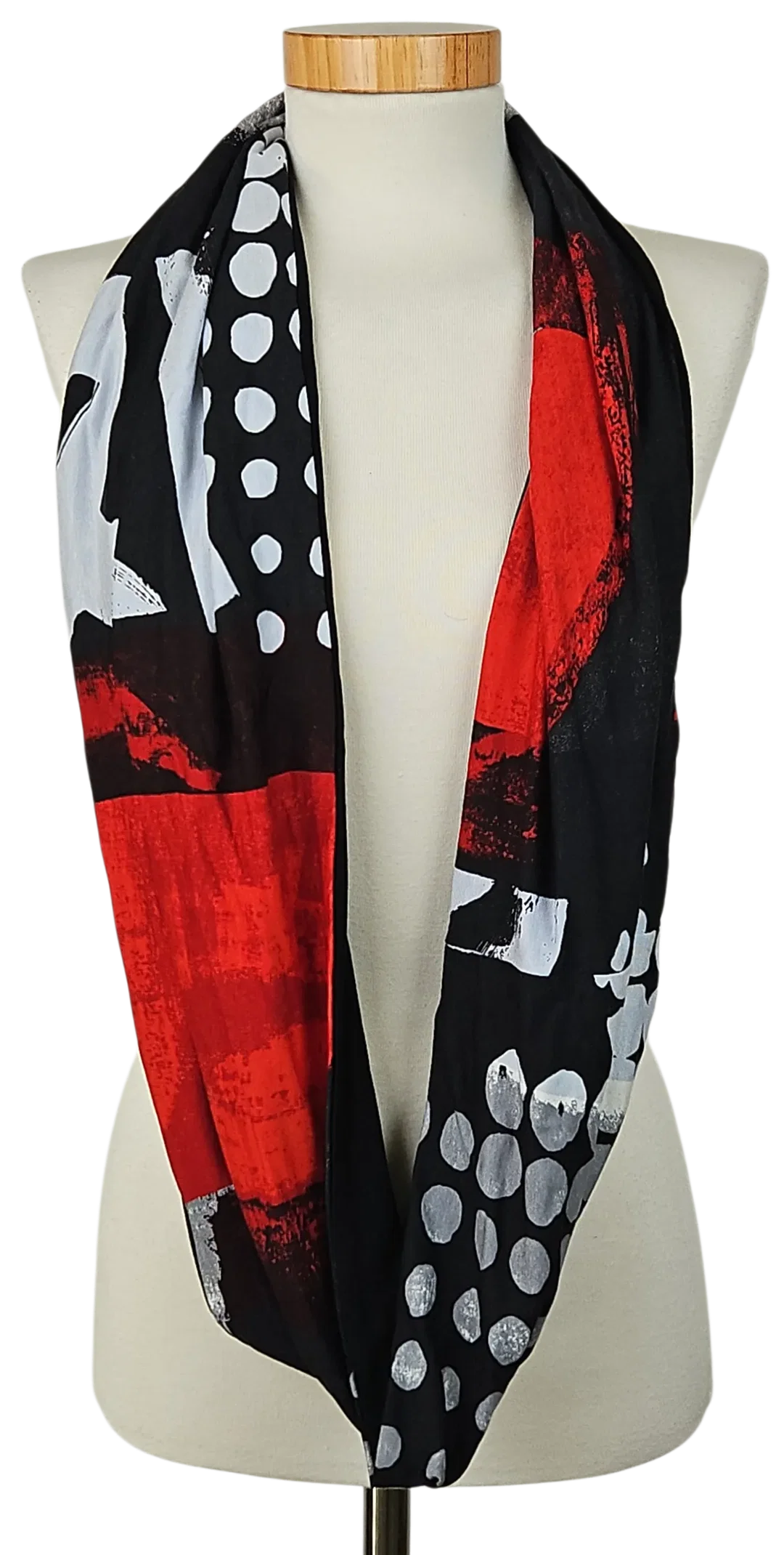 CREATION - Strick Loop / Schal Damen - schwarz/multicolor – Bild 2