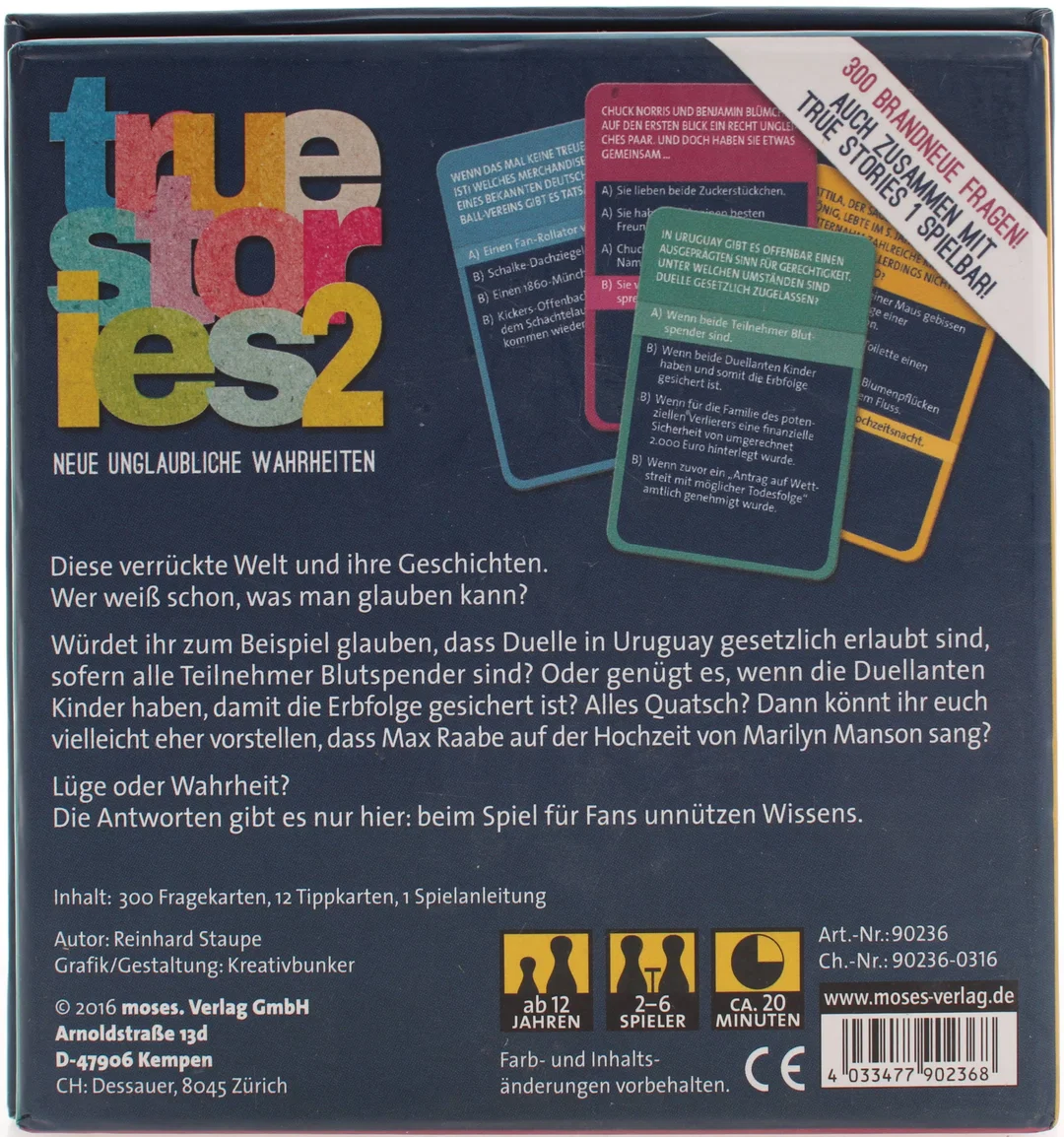 Moses – True Stories 2 | Quizspiel „Unglaubliche Wahrheiten“ | Familienspiel ab 12 Jahren – Bild 4