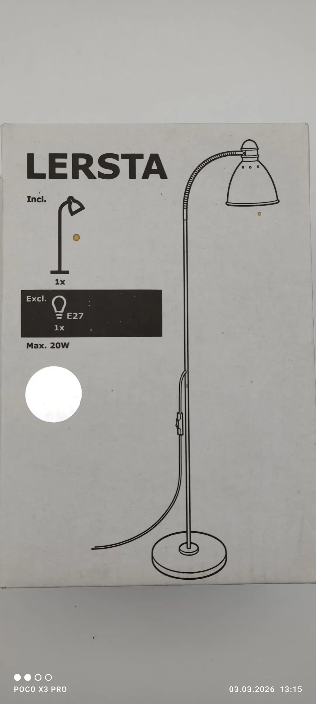 Ikea Stand/Leseleuchte, Aluminium Chromeffekt - Bild 1