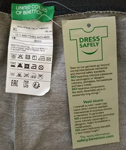 United Colors of Benetton Kinderleggings grau Gr. XL - Bild 3