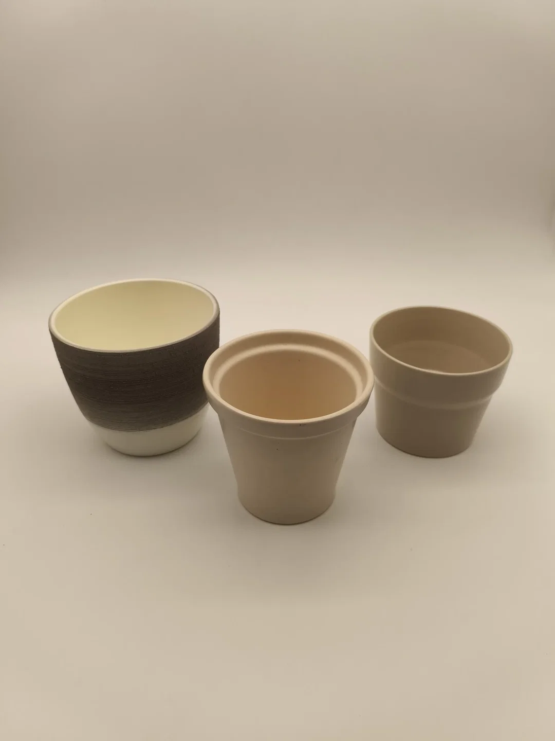 Set Natur, 3 Übertöpfe, Keramik – Bild 2