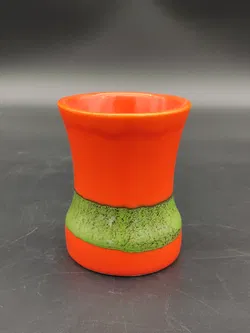 21-tlg. Spanisches Kaffee-/Teeservice orange-grün der Marke Zell - Bild 5