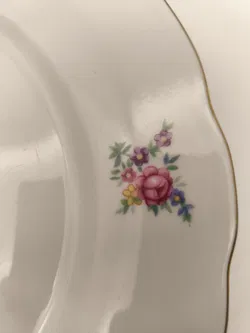 2 Speiseteller Bauernrosen, Vintage, Landhaus - Bild 2