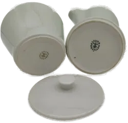 Lilien Porzellan Milchkanne und Zuckerdose in hellgrün - Bild 3