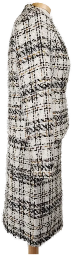 Favori Damen Tweed-Kostüm weiss/braun/schwarz - S/36 - Bild 3