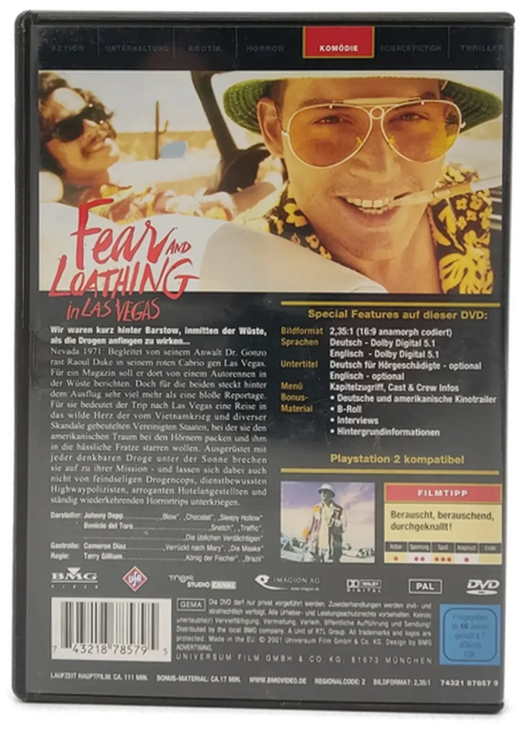 DVD "Fear and Loathing in Las Vegas" mit Johnny Deep und Benicio Del Toro – Bild 2
