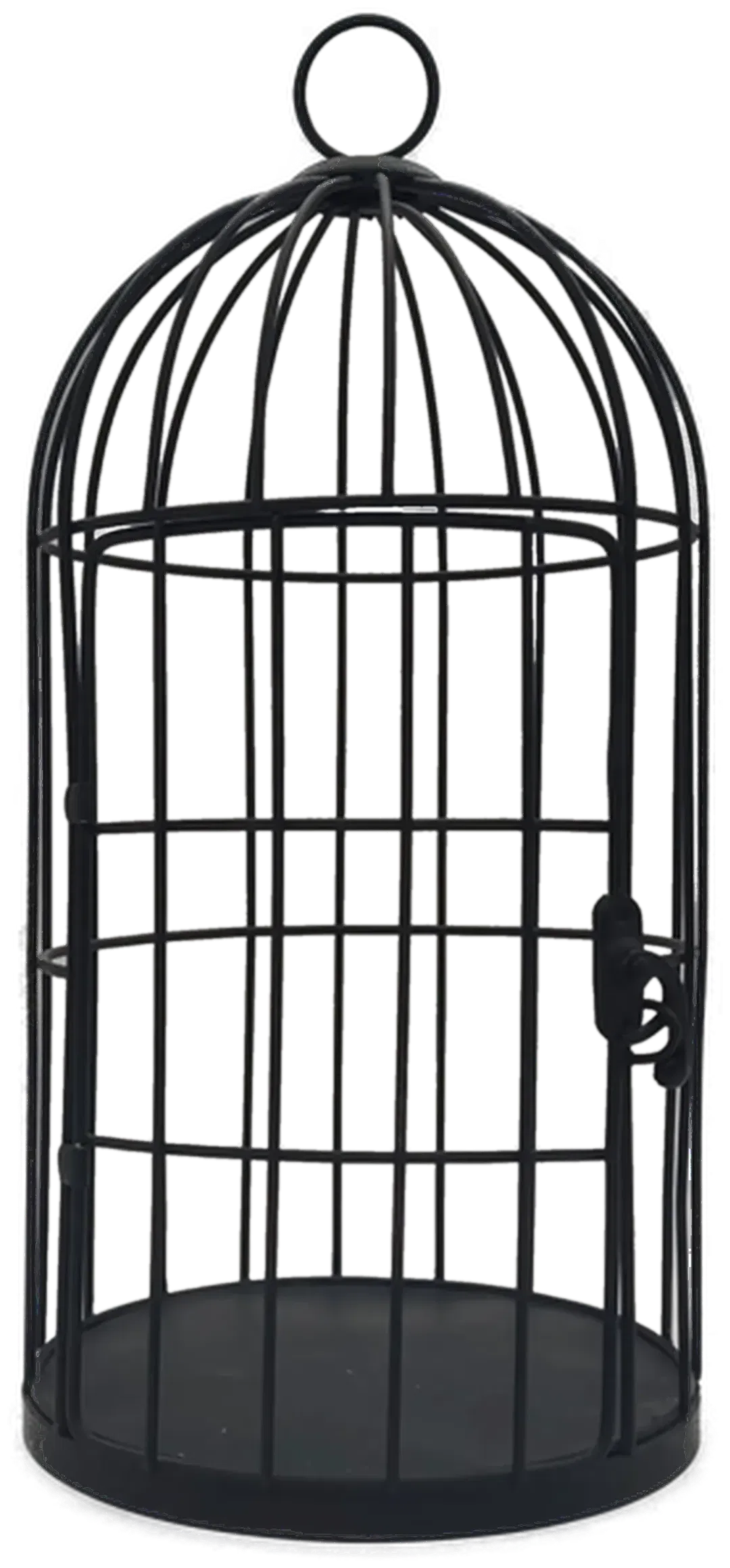 Vogelkäfig aus Metall in schwarz, Höhe 32cm - Bild 1