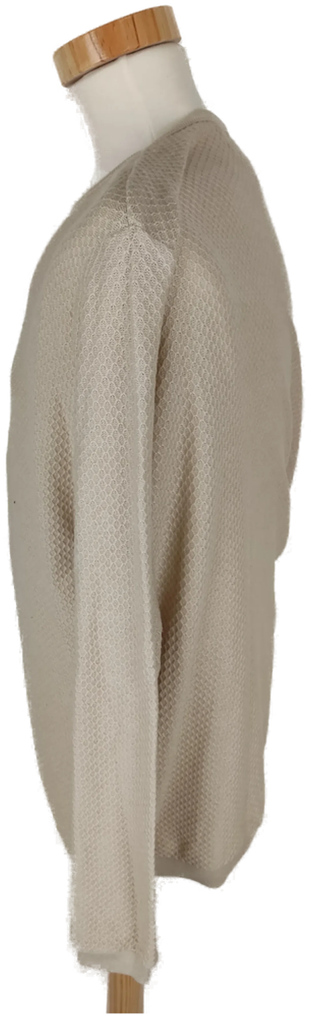 Pullover "Zara Man", langarm mit Rundhalsausschnitt und Muster, gestrickt, beige, Größe L – Bild 2