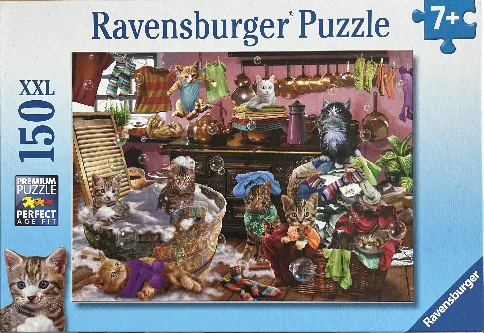 RAVENSBURGER Puzzle (100316) XXL 150 Teile - Kinderpuzzle Katzen in der Küche – Bild 1