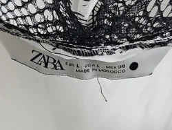ZARA Damen Maxikleid mit Spitze, weiß - Gr. L - Bild 4