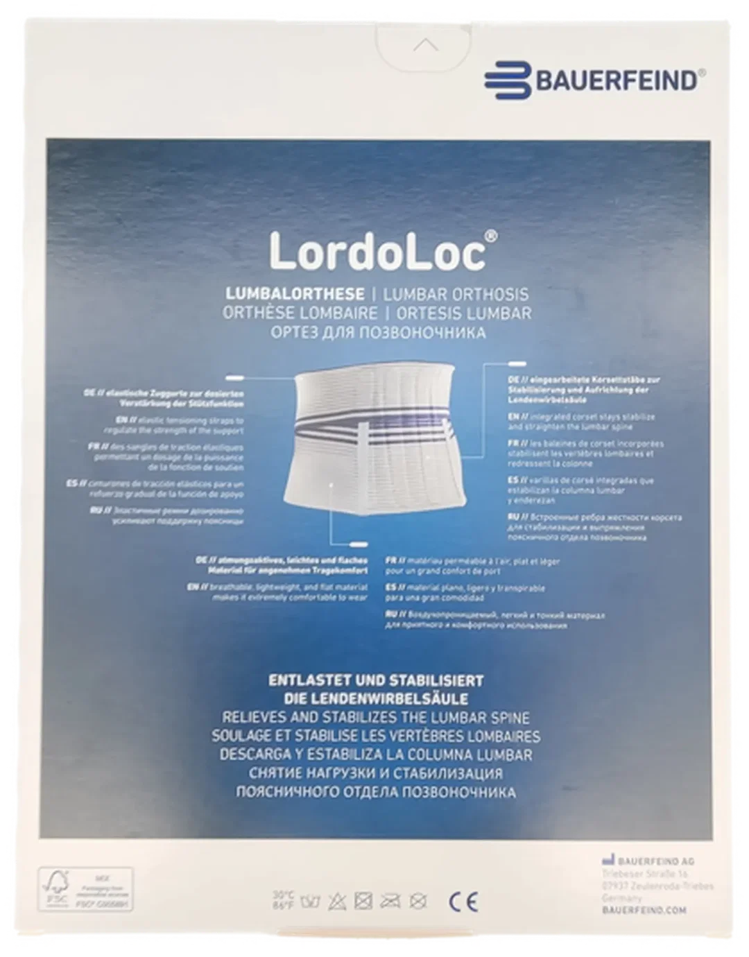 Bauerfeind LordoLoc Lumbalorthese Gr. 5 – Bild 2