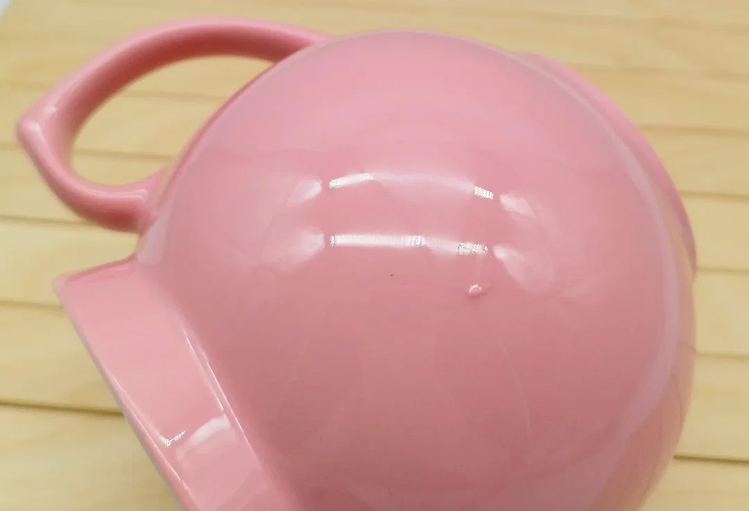 Krug kugelförmig, Wilhelmsburger Porzellan, 0,5L, rosa  – Bild 2