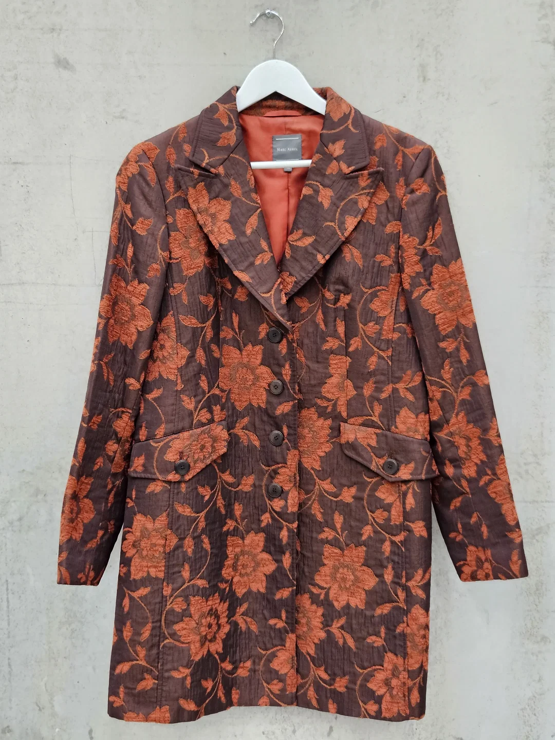MARC AUREL Damen Vintage Longblazer, rot/braun - Gr. XL – Bild 1