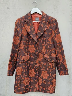 MARC AUREL Damen Vintage Longblazer, rot/braun - Gr. XL