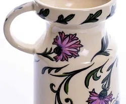 GMUNDNER KERAMIK Vase mit Blumenmuster, Höhe 22cm - Bild 3