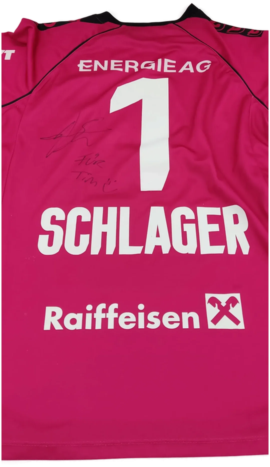 Fußballtrikot LASK Linz Nr. 1 Schlager m. Signatur Gr.L – Bild 2