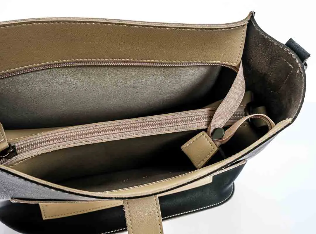 Okpta Damen Handtasche mit herausnehmbarer Innentasche – Bild 3