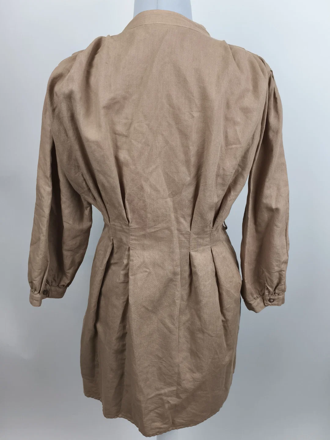 Zara, Hemdblusenkleid, Leinen, Gr. S – Bild 2
