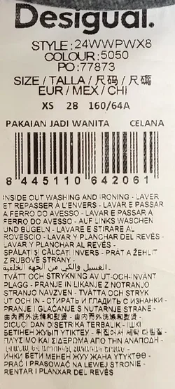 Desigual Damen Jeans grau gemustert Gr. XS - Bild 4