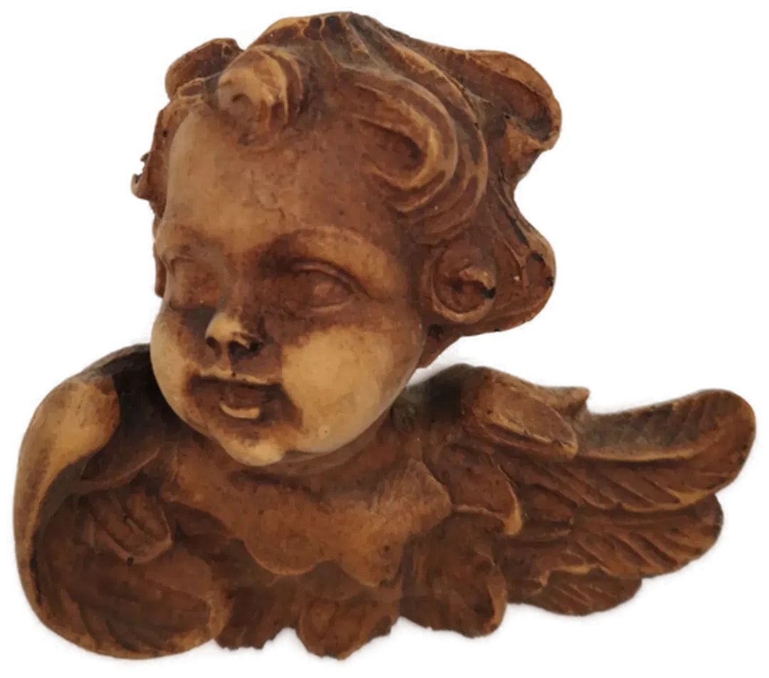 Dekorativer Holzengel - ca. 10x10cm - Bild 1