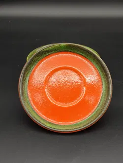21-tlg. Spanisches Kaffee-/Teeservice orange-grün der Marke Zell - Bild 7