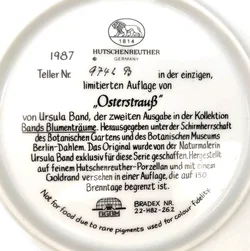 Hutschenreuther Sammelteller 1987 - „Osterstrauß“ von Ursula Band (Teller 9742 B) - Bild 3
