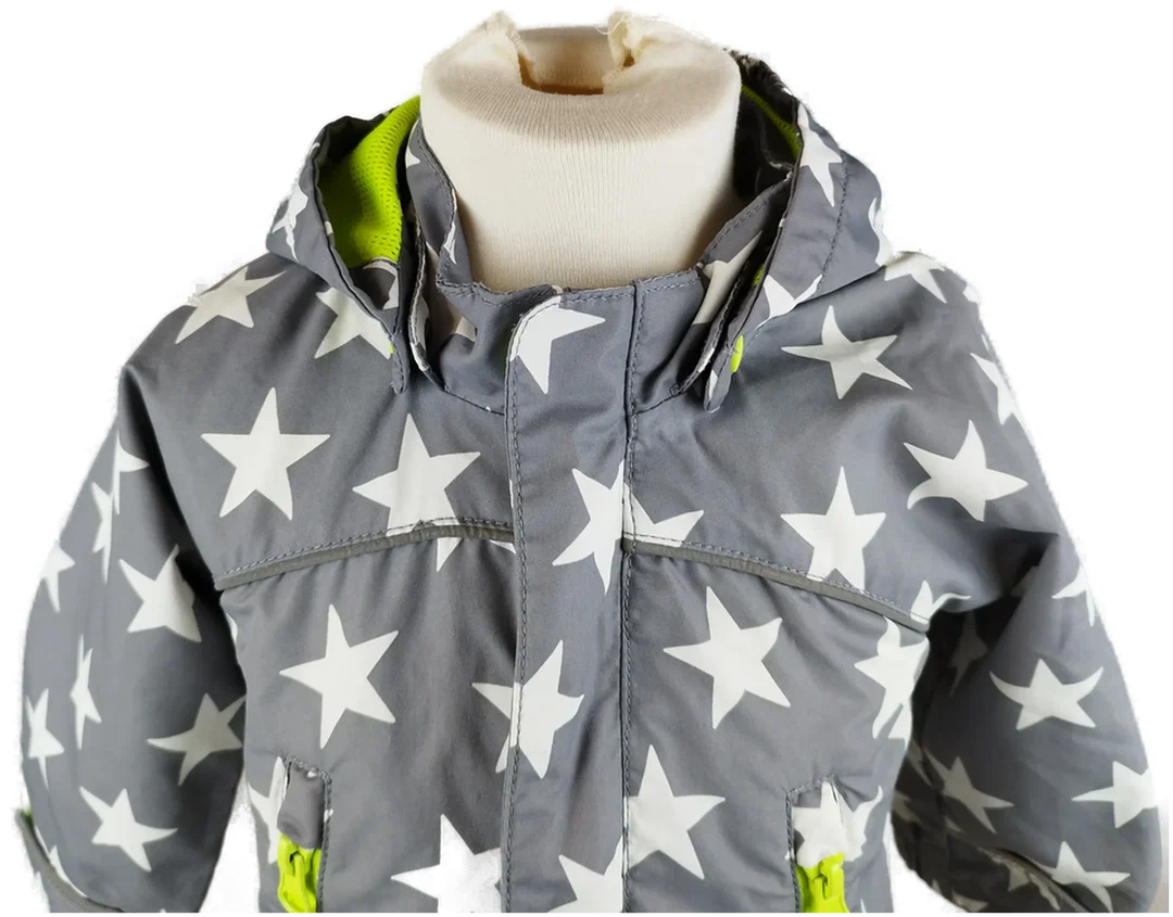 H&M Kinderjacke mit Sternenmuster - Gr. 74cm / 6-9 Monate alt – Bild 2