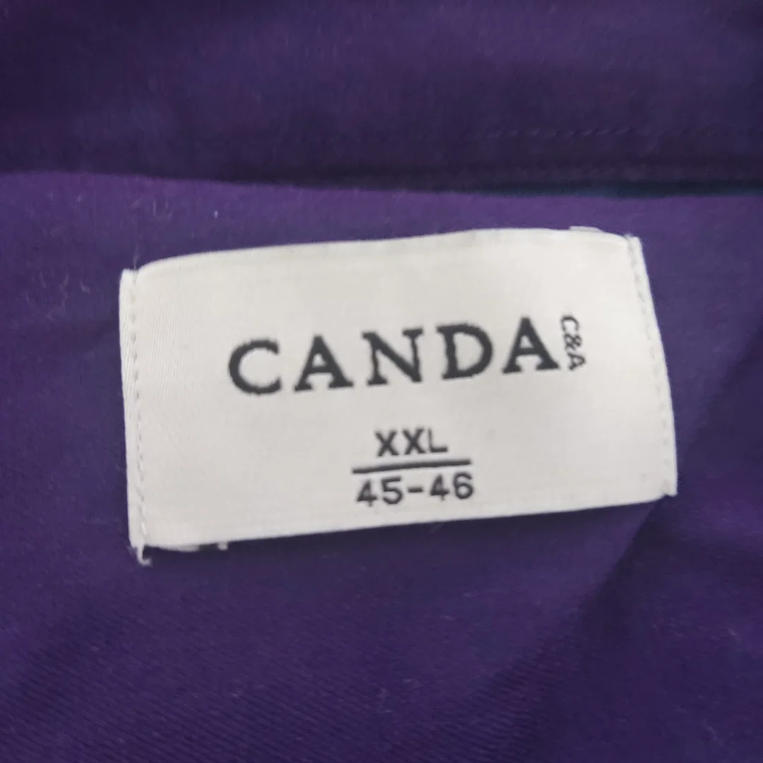 CANDA von C&A Herrenhemd, violett - Gr. XXL 45/46 – Bild 4